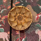 Large wooden wall light, Scandinavian design, 1950s.