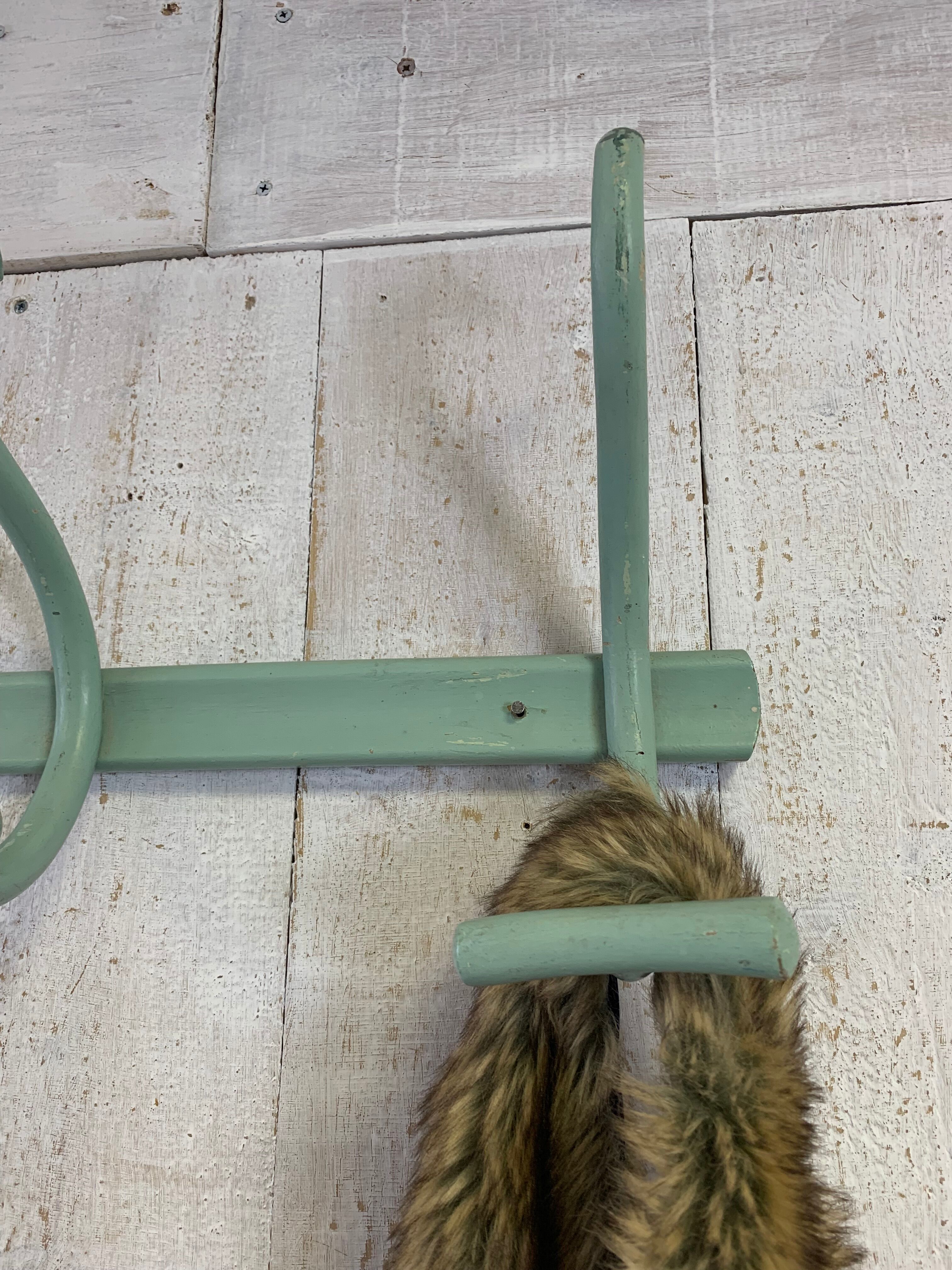 Curved wood coat rack