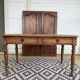 Antique pine desk - turned legs