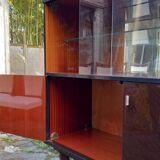 Showcase storage Mahogany lacquered vintage