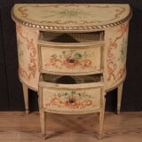 Half-moon commode in painted wood from the 60s