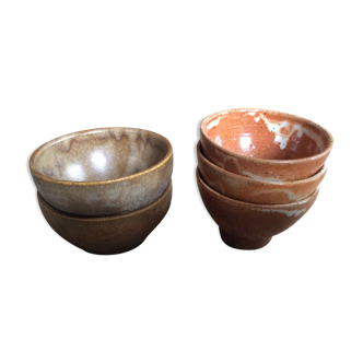 Set of 5 stoneware bowls