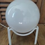 Original opaline globe lamp support metal white patinated dp 0922213
