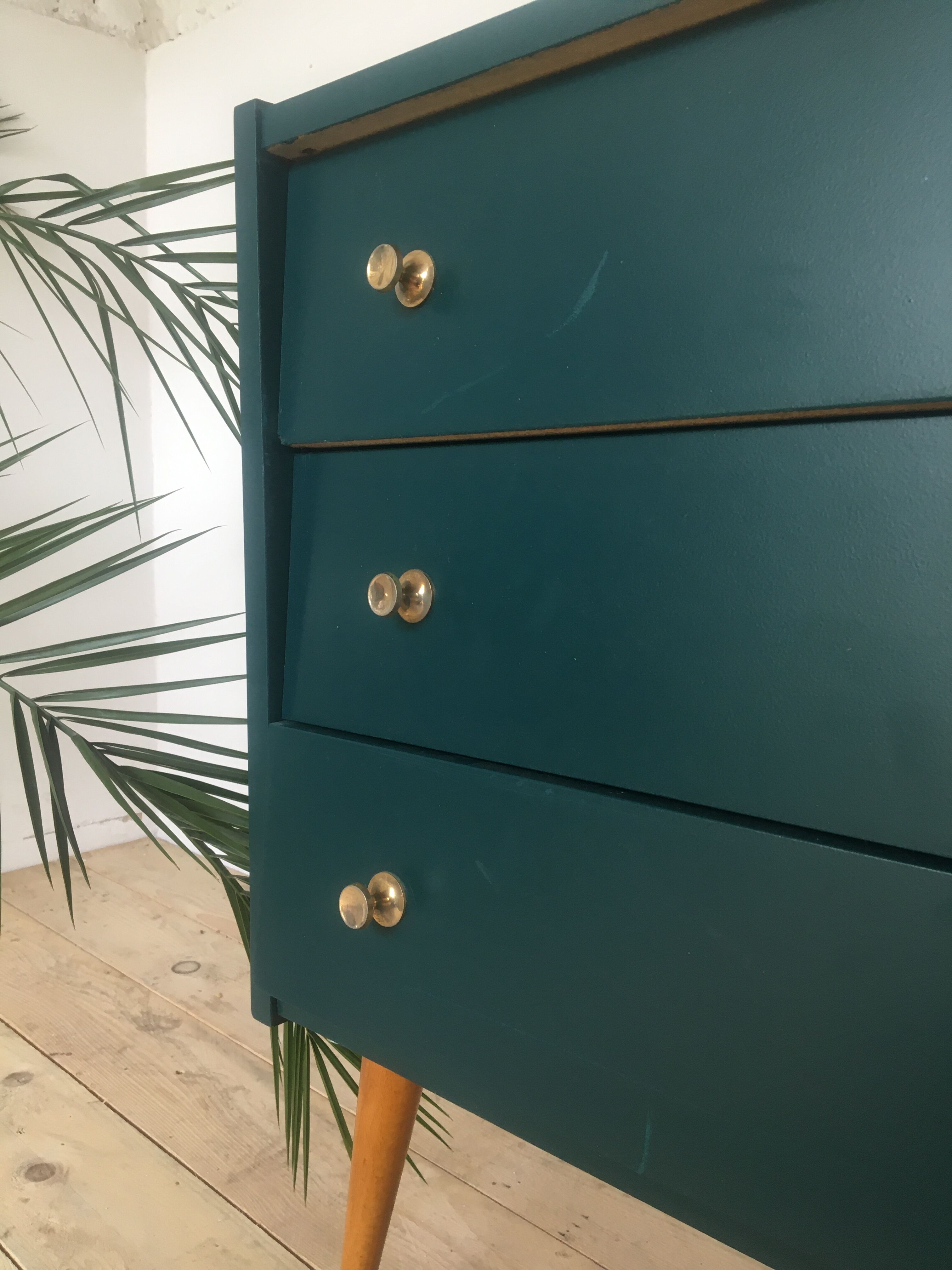 Vintage duck blue dresser