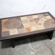 Vintage wood and ceramic coffee table