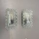 Set of Two "BUBBLE" Tynell Style Glass Wall Light Sconces, Germany, 1970s