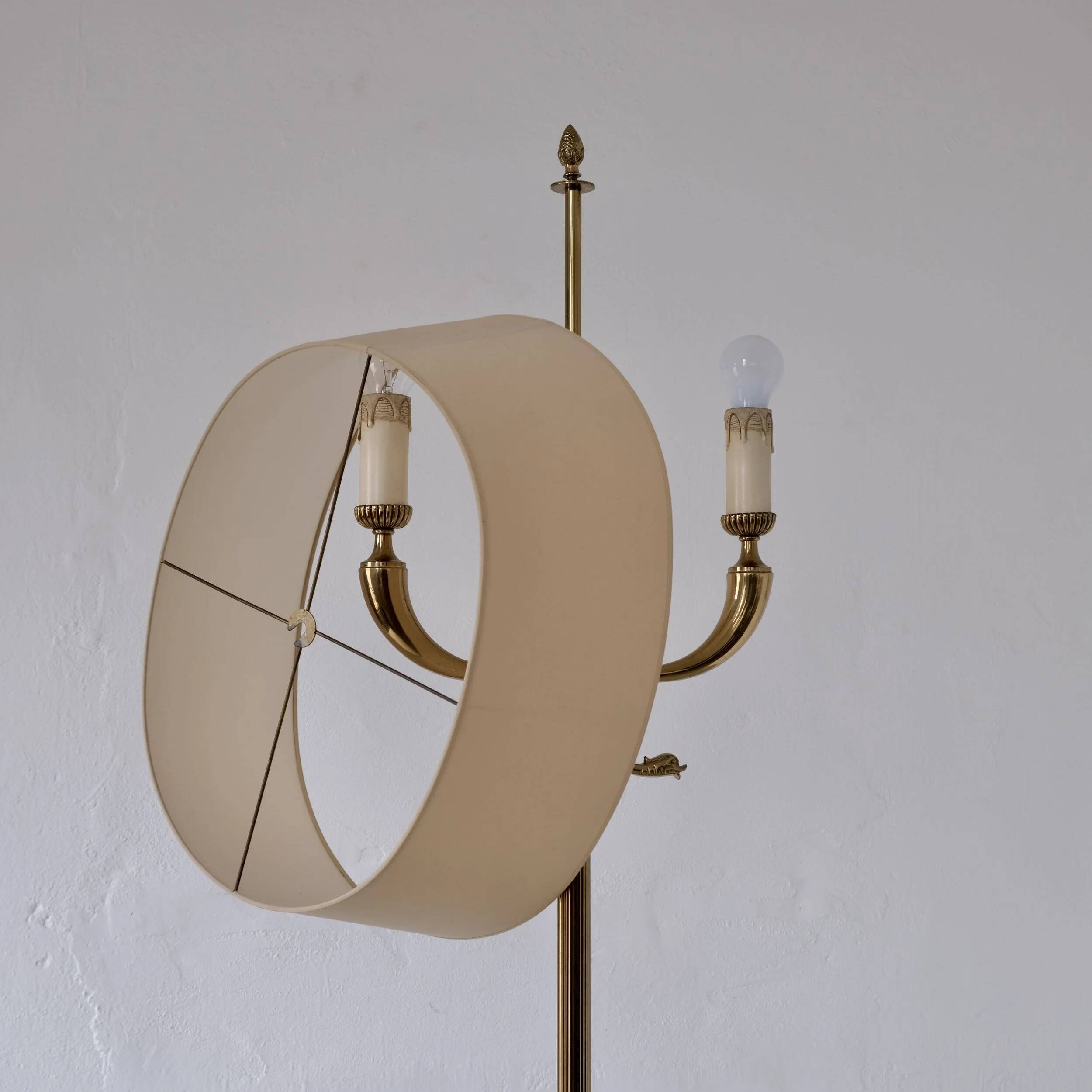 Maison Jansen neoclassical brass floor lamp | France | 1960s