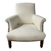 Fauteuil anglais en blanc