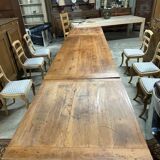 Cherry farmhouse table with 2 extensions