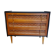 60's wood and rattan dresser