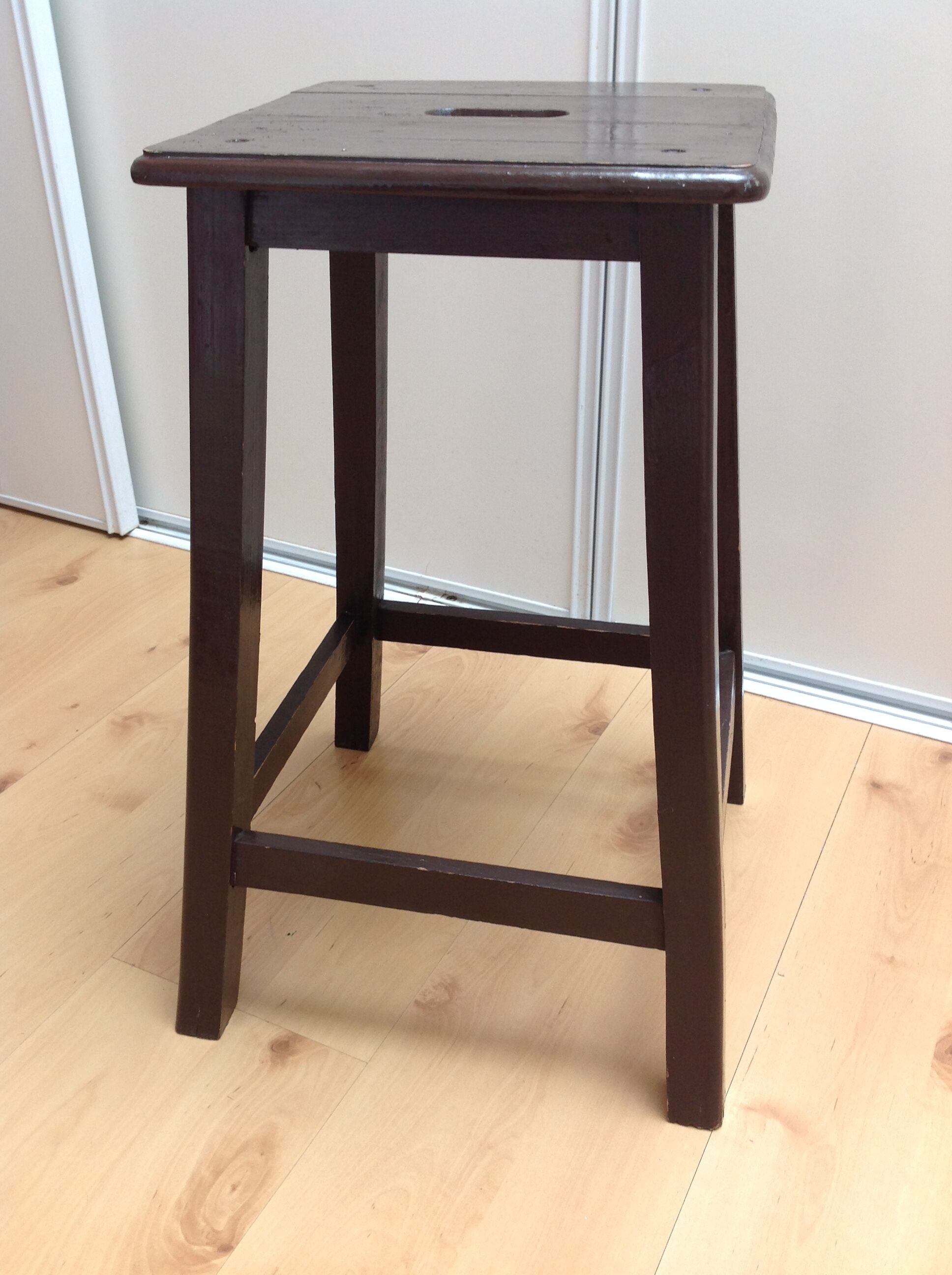 Wooden workshop stool, 60s-70s