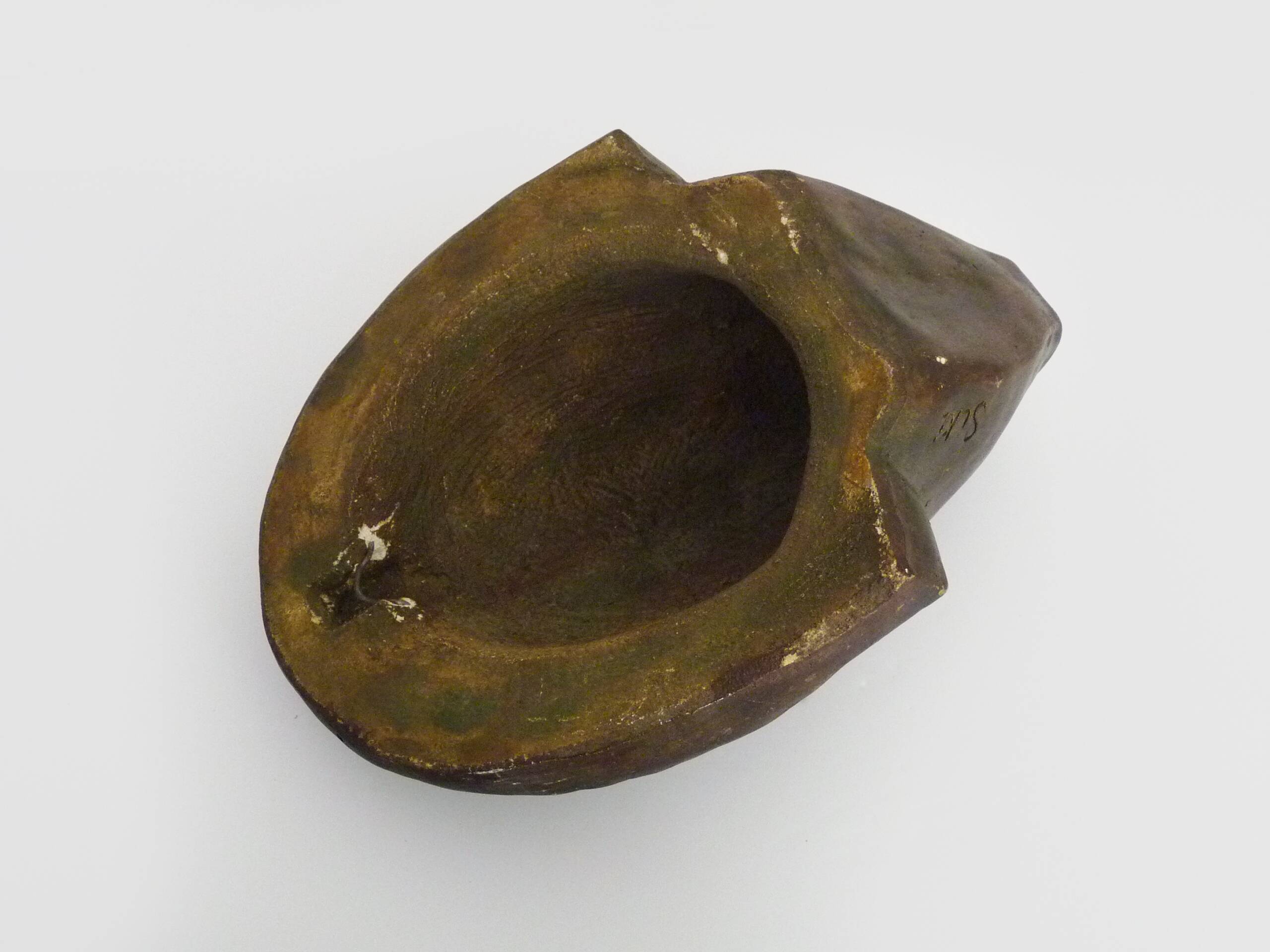 African style terracotta mask signed Siki