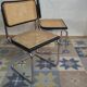 Set of 4 black Cesca B32 chairs after Marcel Breuer, Italy.