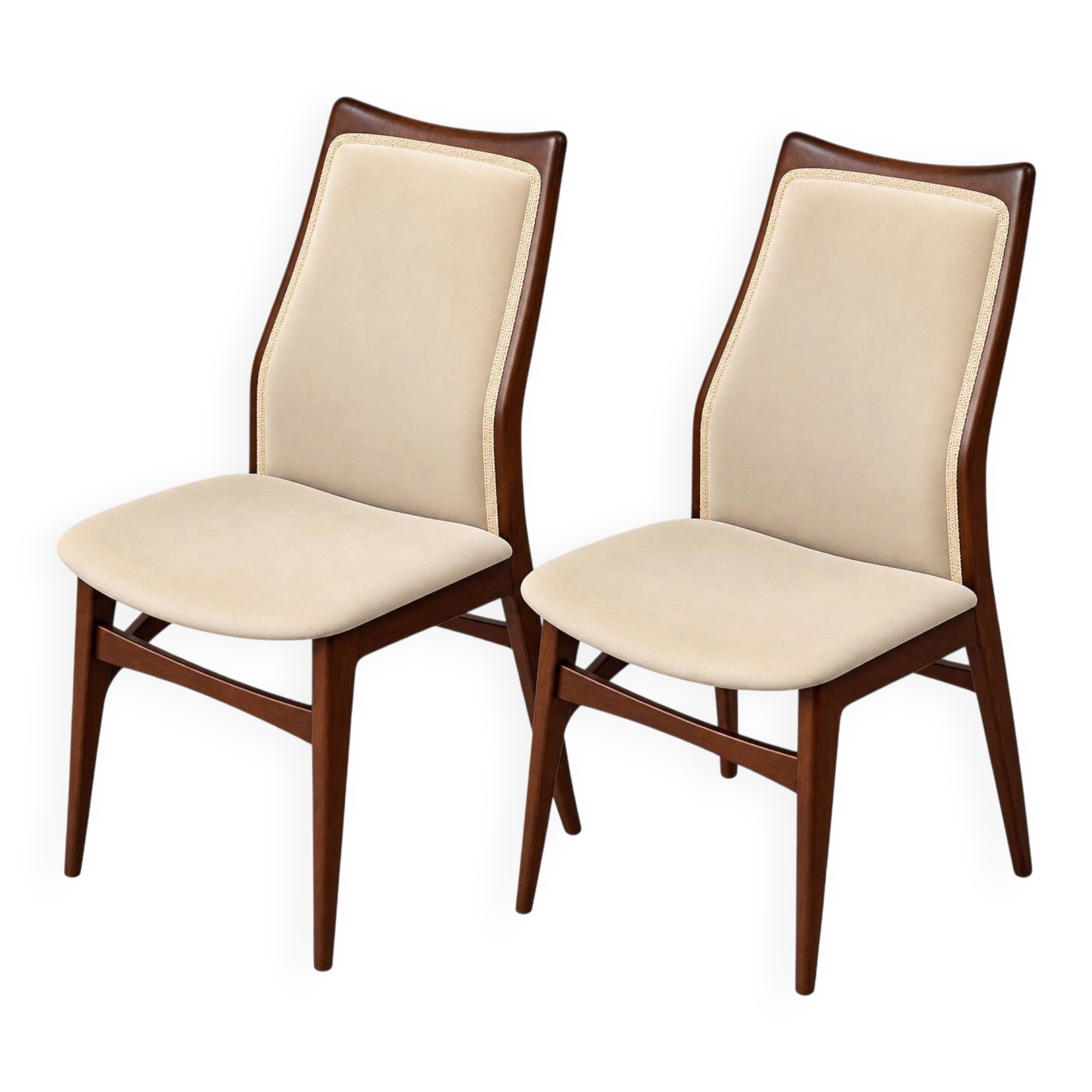 A pair of chairs by Wilhelm Benze GmbH, 1960s.