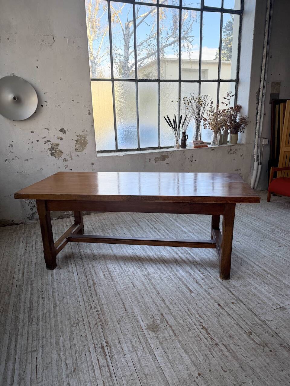 Rustic farmhouse table, solid oak, 2m