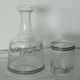 Night service carafe and silver lisere glass louis xvi style