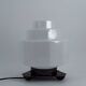 Art Deco Steamline Modern Lamp, circa 1930 – Opaline glass and wrought iron