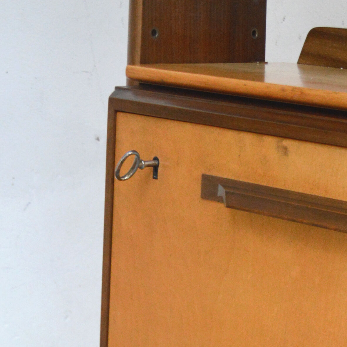 Bibliothèque secretaire pieds compas, 1960