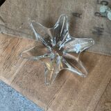 Antique vintage Baccarat crystal bowl in the shape of a star