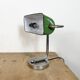 Vintage Green Enamel Banker Lamp, 1950s