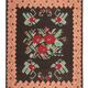 Tapis Kilim moldave en laine, grand motif floral tissé à plat, art populaire, 306 x 242 cm