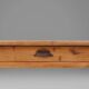 Rustic Elm Dining Table with Drawer, France 1850s