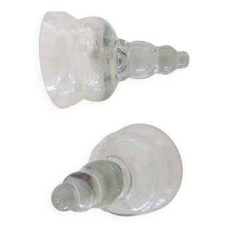Set of 2 teardrop glasses for hanging chandelier