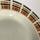 5 Badonviller red and black Scottish soup plates