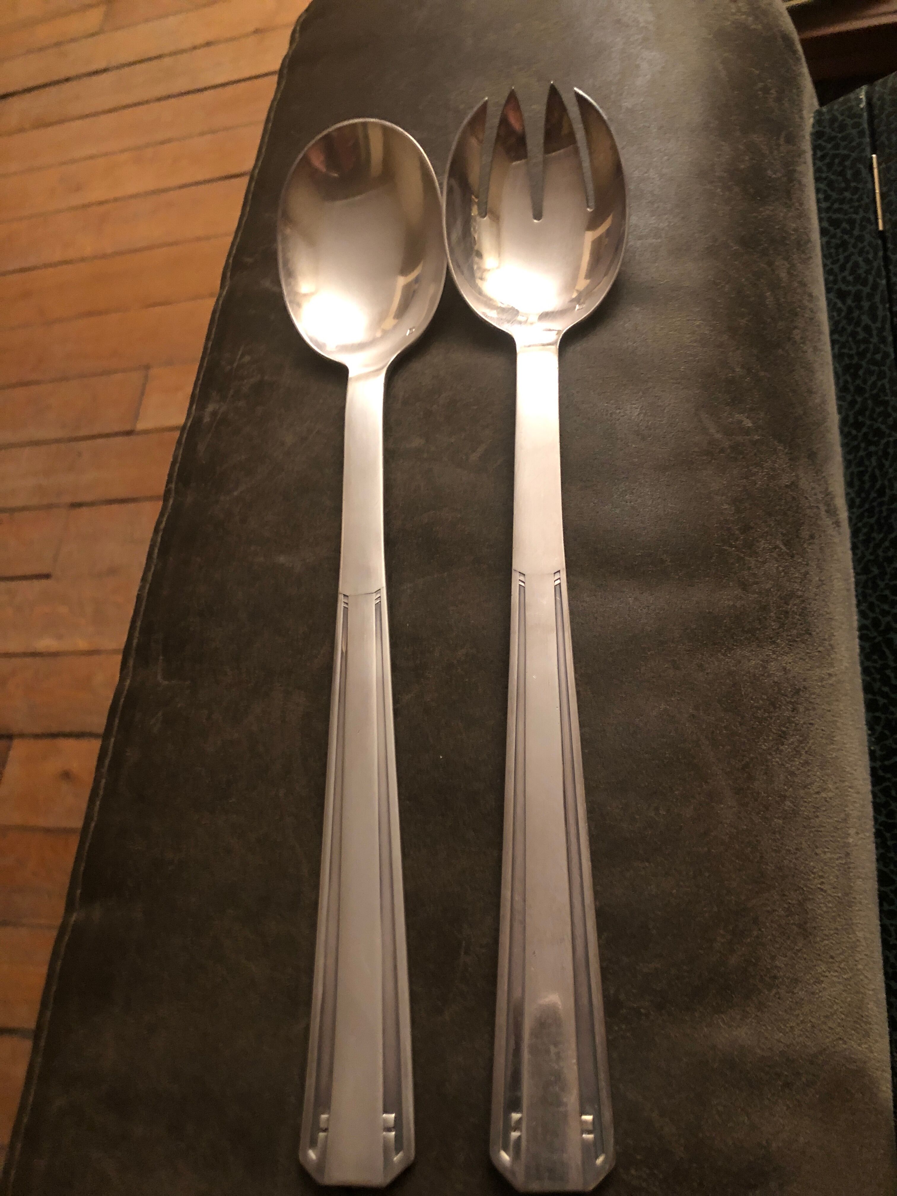 Silver metal salad covers