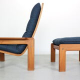 Teak armchair & ottoman by Emc Møbler Denmark mid-century modern