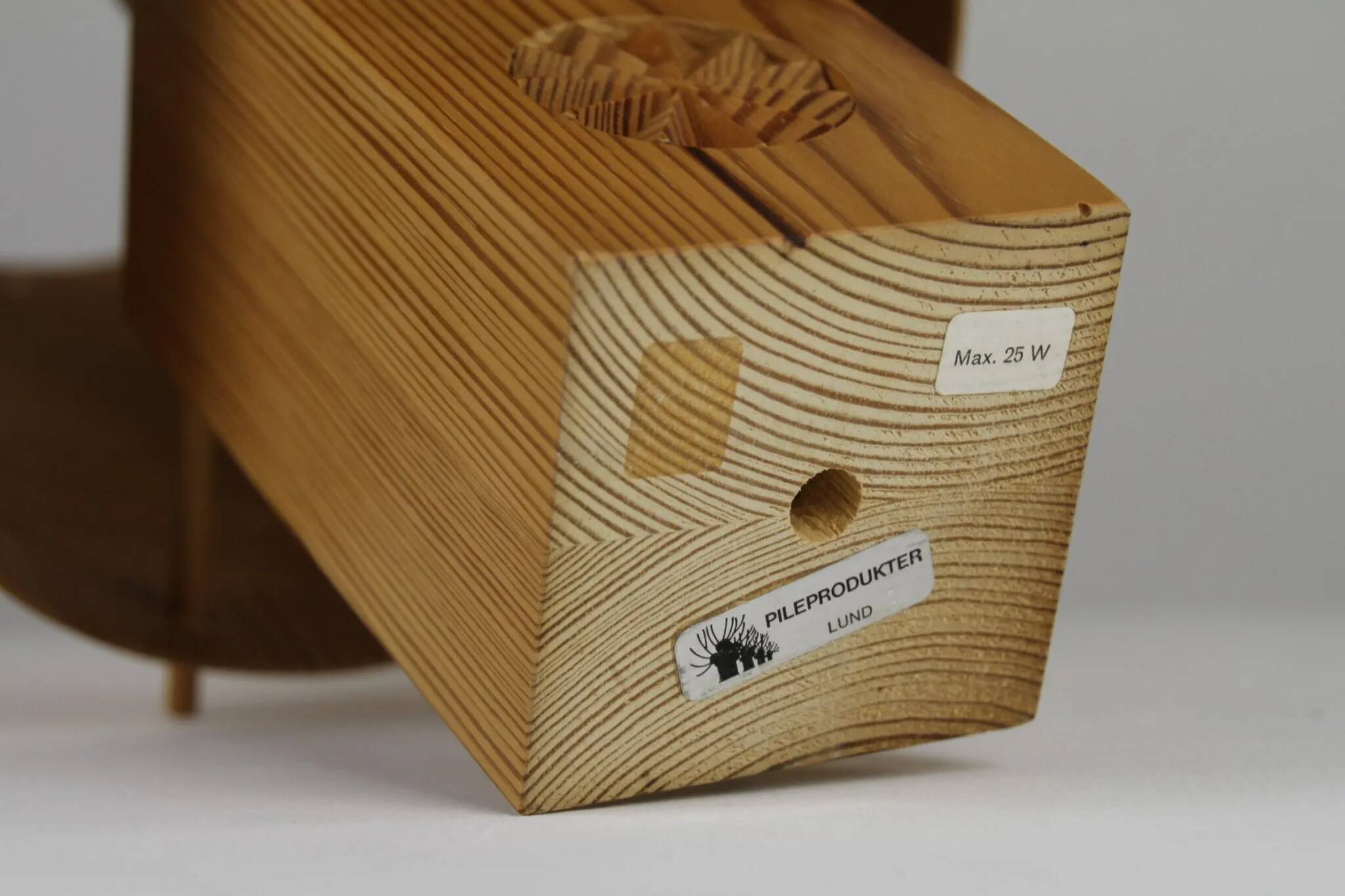Pine Table Lamp by Pileprodukter, Lund – Sweden, 1970s