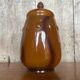 Antique Orange Marbled Glass Jar Pot + Vintage Kitchen Lid #B721