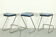 Set of 3 mid century italian tubular chrome z bar stool, 1970s