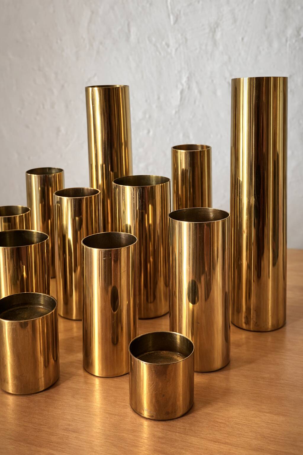 Modular brass candle holders – Design Colseth, Norway, 1960s–70s
