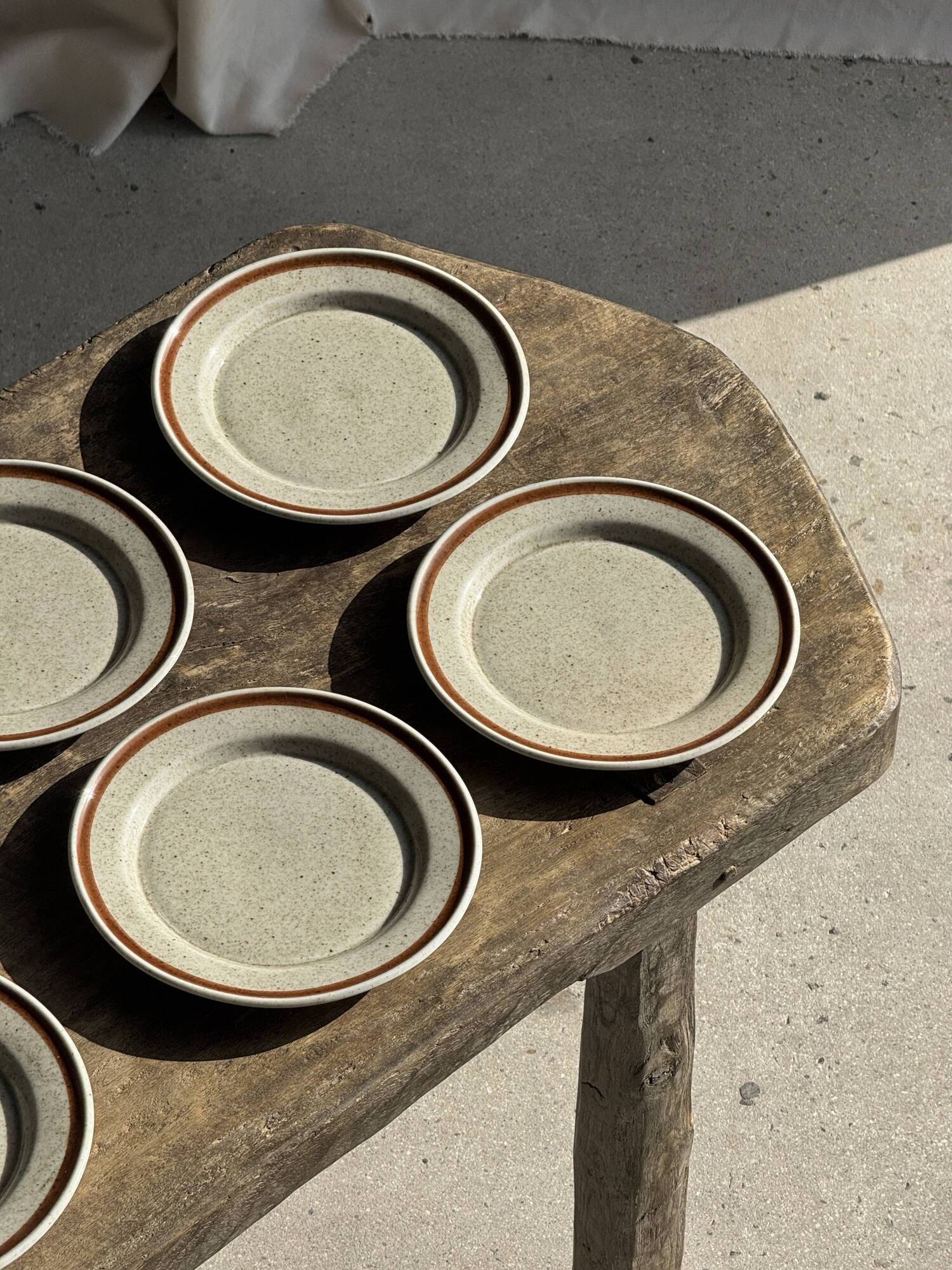 Set of 9 small dessert plates in porcelain from Sologne JO Moscow 198