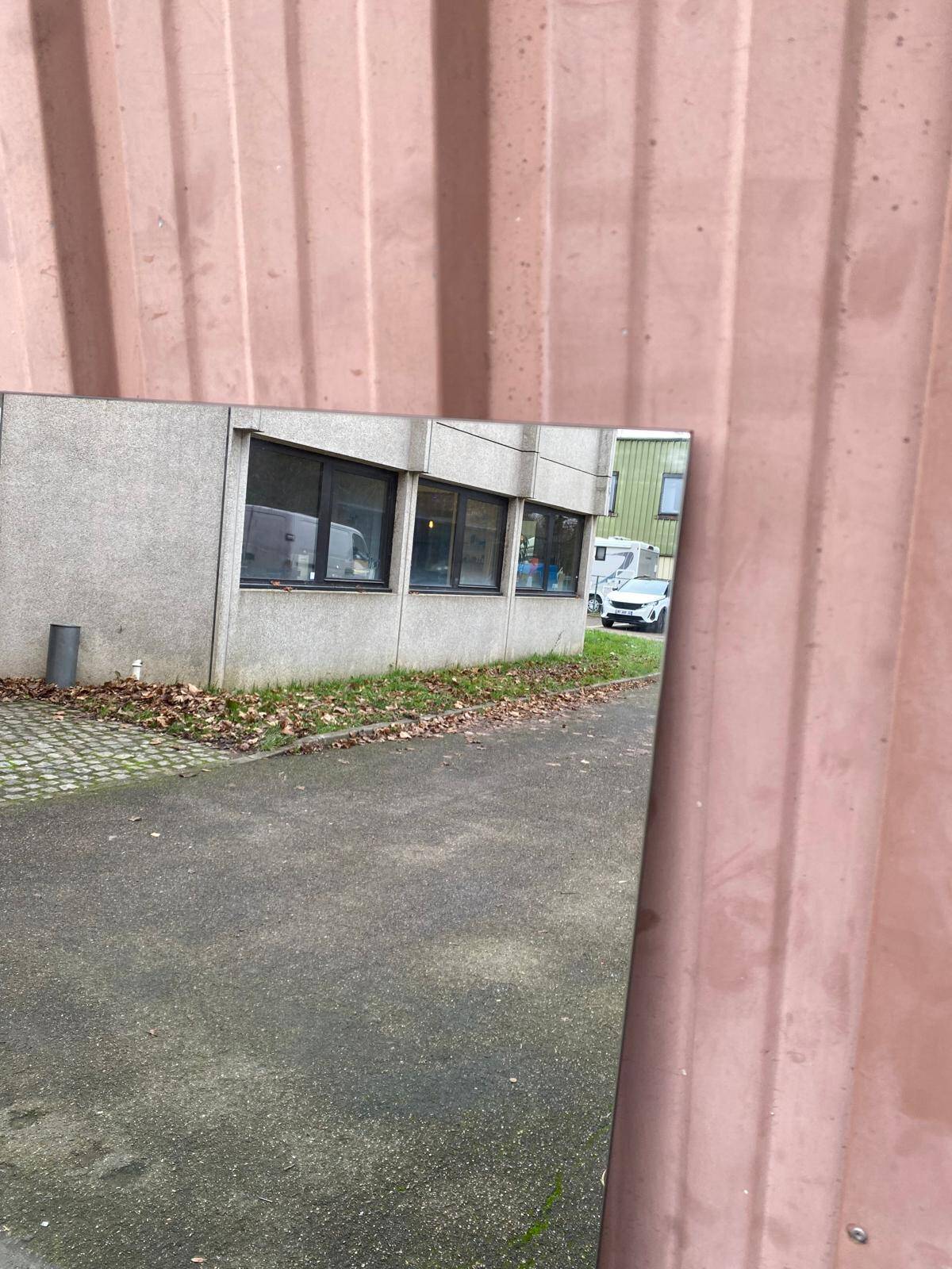 Vintage rectangular mirror without frame 78x156cm