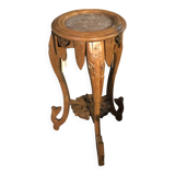 Guéridon sculpté à tête d éléphants