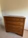 4-drawer chest in raw wood and chrome - art deco style