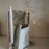 Architecture vase in raw sandstone