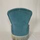 Fauteuil crapaud en velours bleu