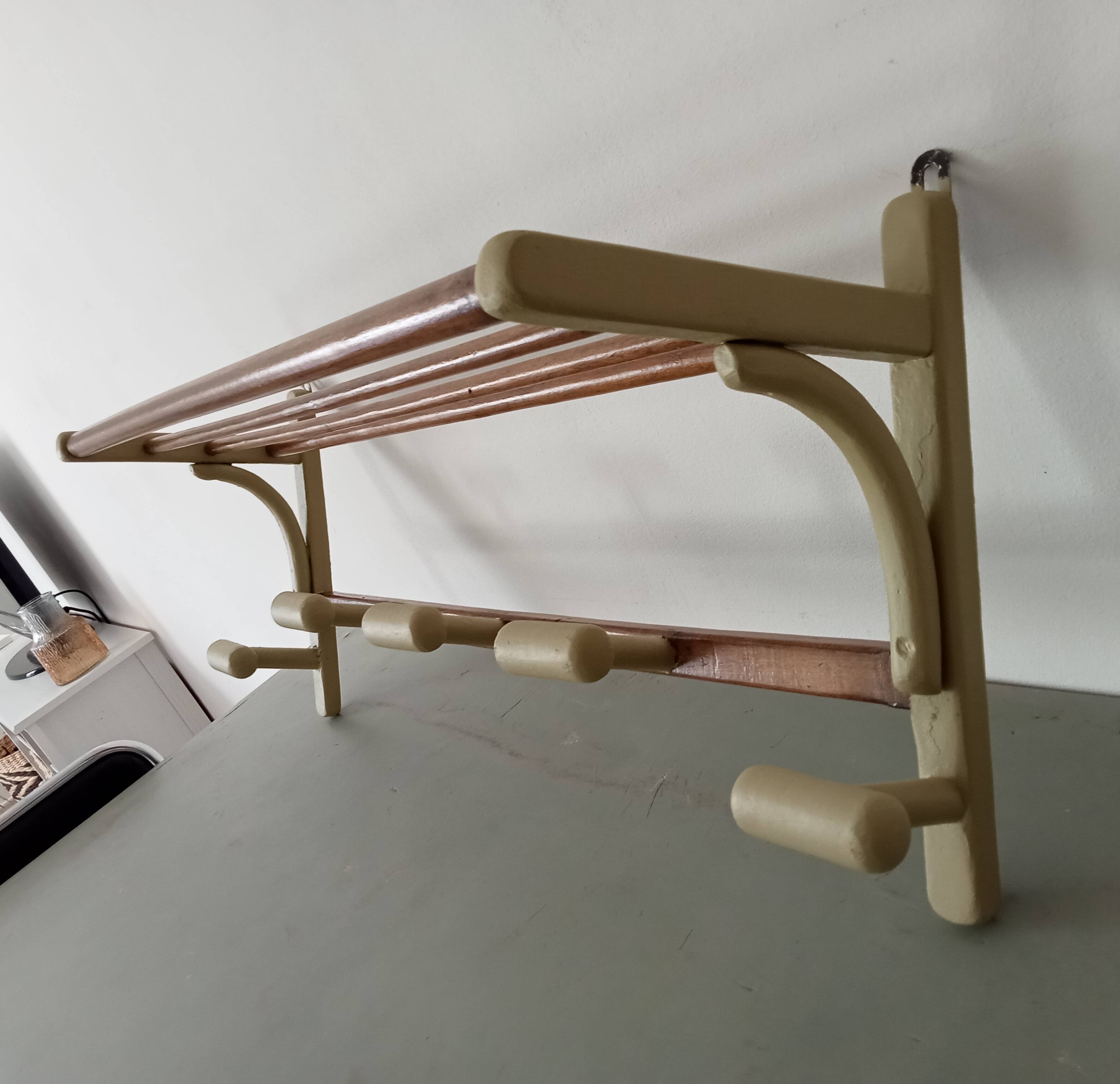 Vintage 60s wall coat rack