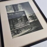 Rémy Duval – Rue des Deux Ponts, photoengraving from 1946 – Framed under glass 32 x 42 cm