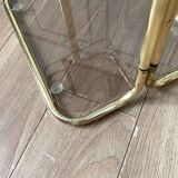 Gold and glass side table