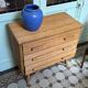Large speckled blue ceramic vase