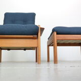 Teak armchair & ottoman by Emc Møbler Denmark mid-century modern