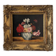 Oil on canvas still life with flowers in a vase early 20th century