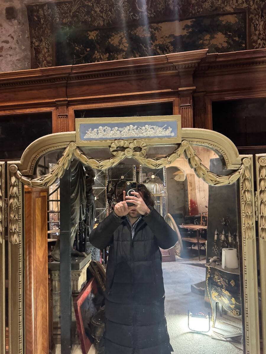 Miroir triptyque de style Louis XVI d’époque Napoléon III