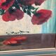 Original Swedish Oil on Canvas – "Red Poppies in a Blue Vase" by C. Horst – Signed – Vintage and Framed – 72 × 62 cm (28.3" × 24.4")