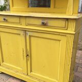Yellow Parisian glass cabinet