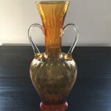 Amber amphora vase